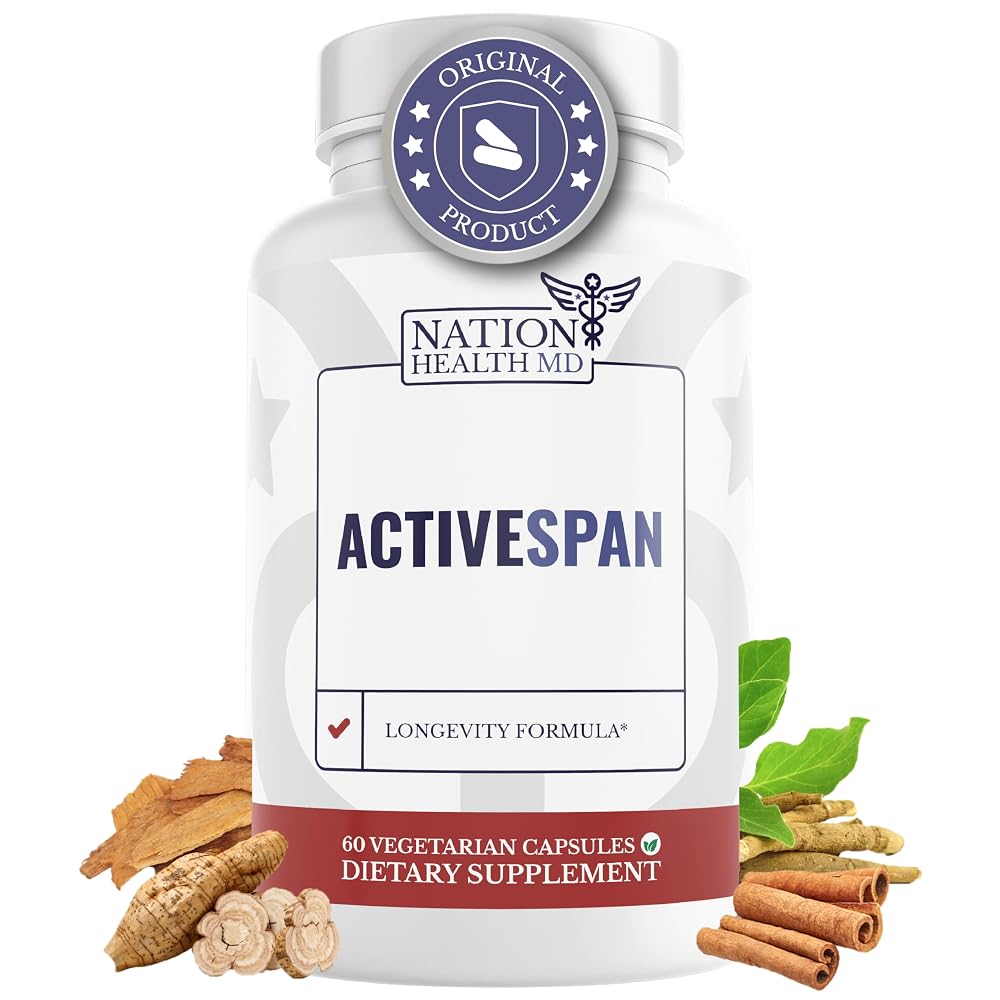 NATION HEALTH MD ActiveSpan Longevity Supplement - 60 Capsules