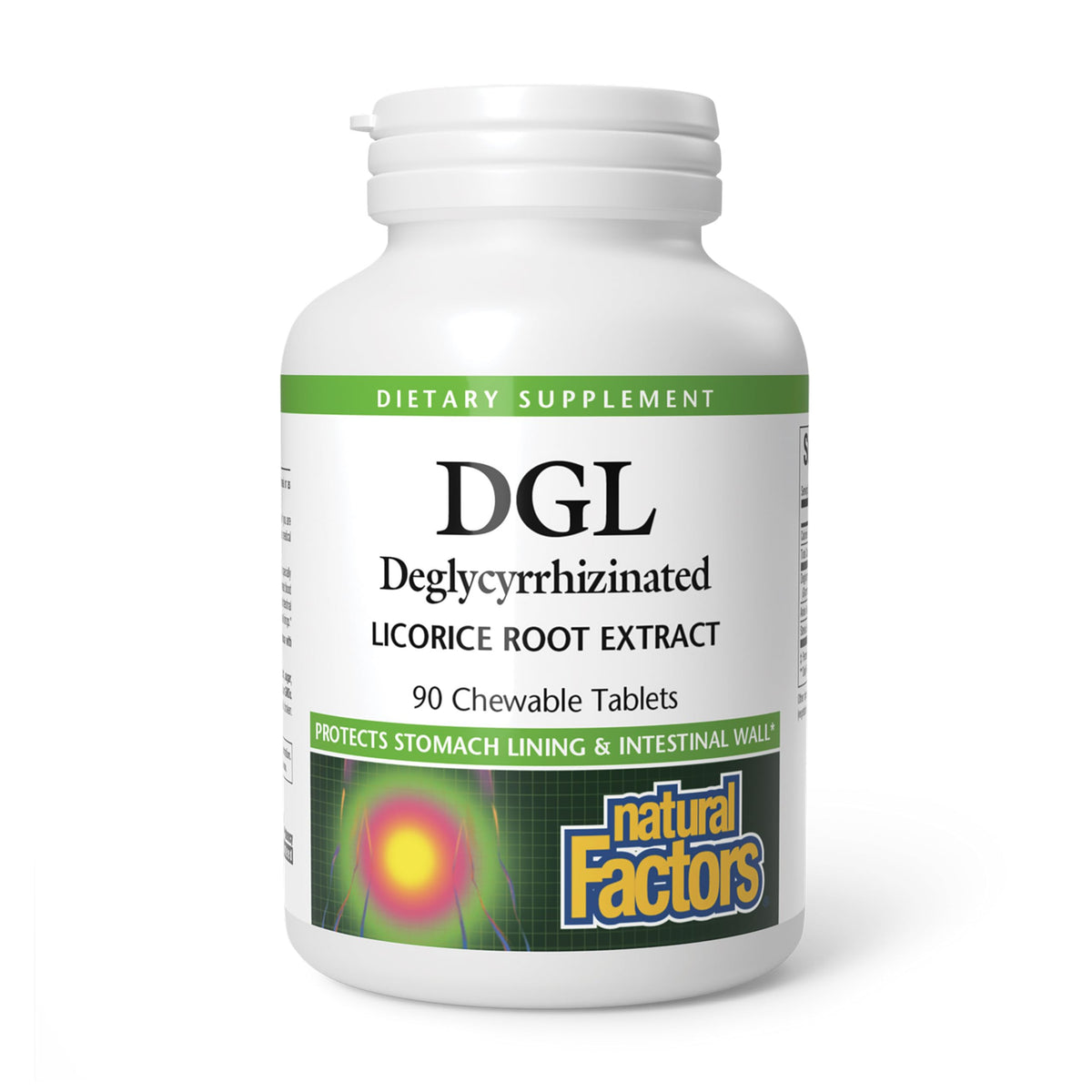Natural Factors DGL Licorice 400 mg Digestive Support - 90 Tablets