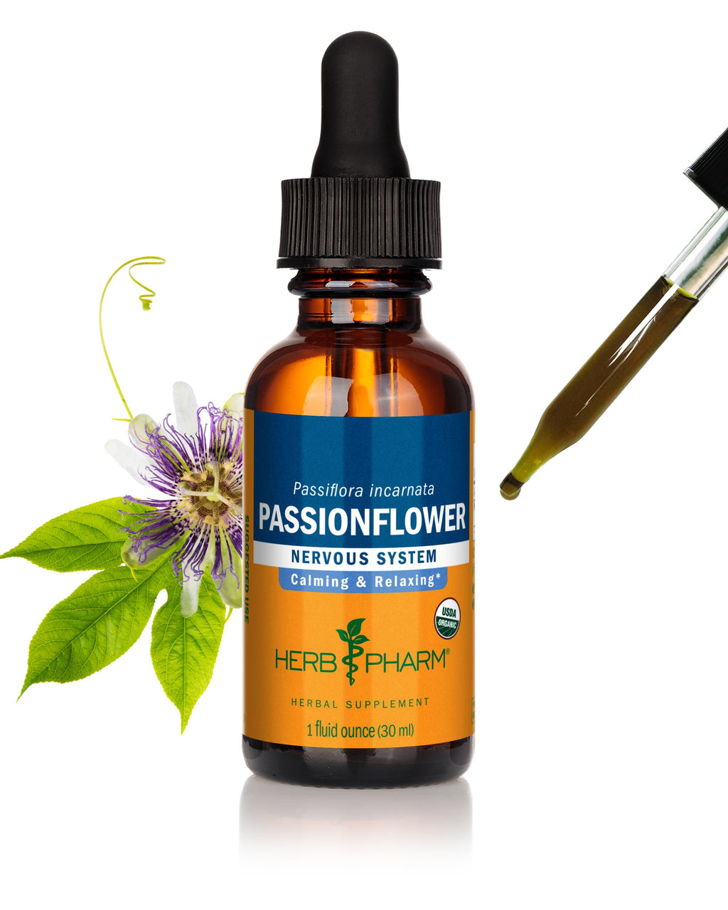 Herb Pharm Passionflower Liquid Extract Calming Supplement - 1 oz