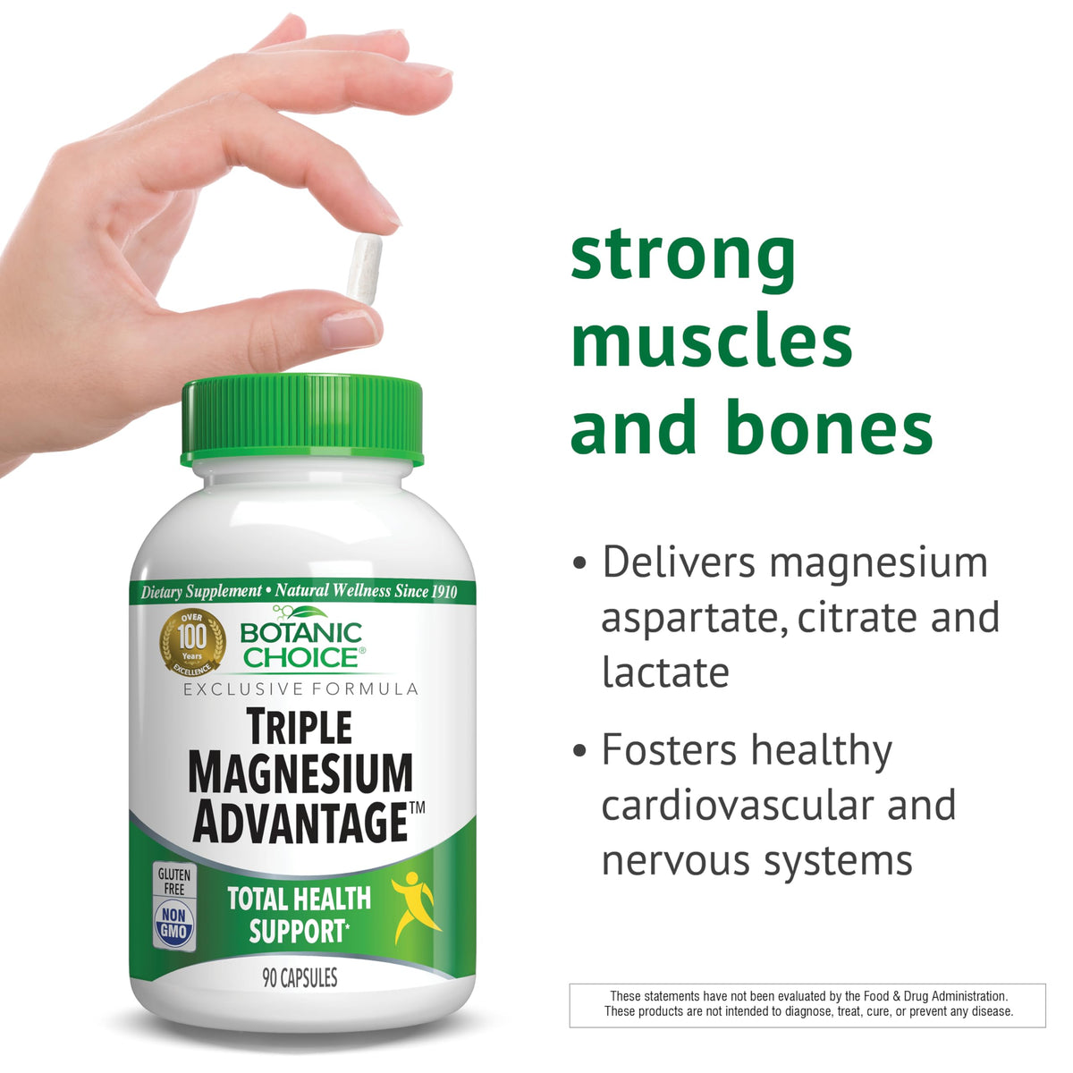 Botanic Choice Triple Magnesium Advantage - 90 Capsules - image 2