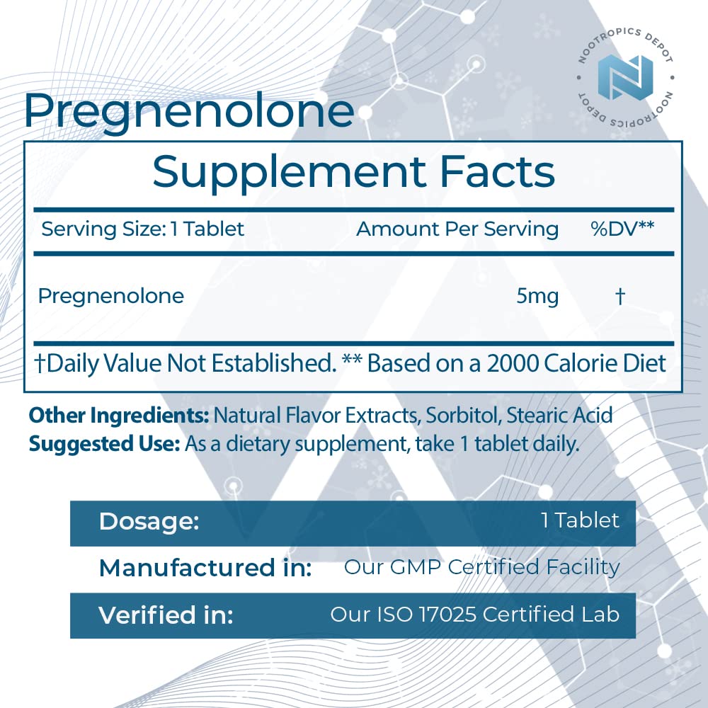 Nootropics Depot Pregnenolone Quick Dissolve Tablets