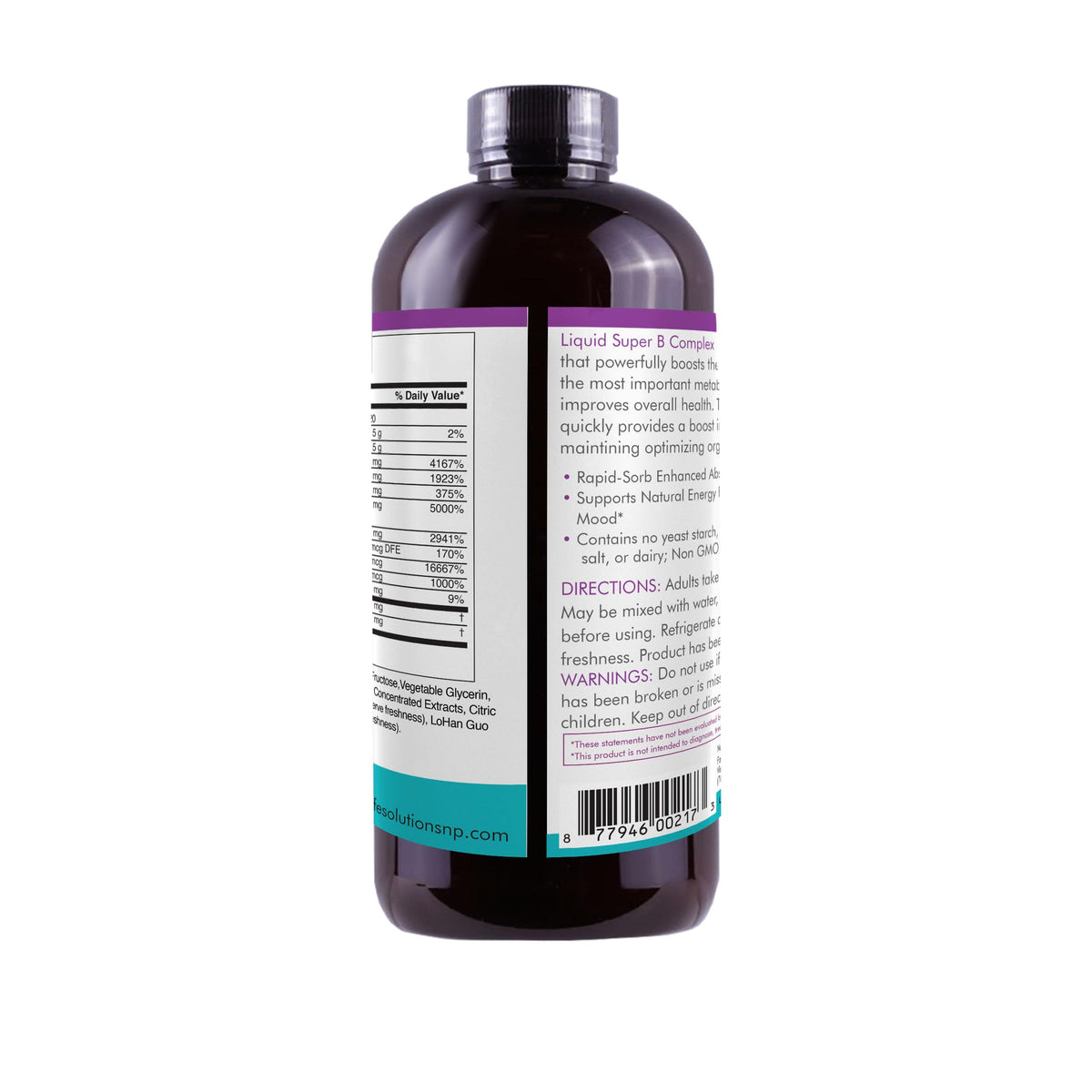 Life Solutions Liquid Super B Complex for Energy - 32 Fl Oz - image 4