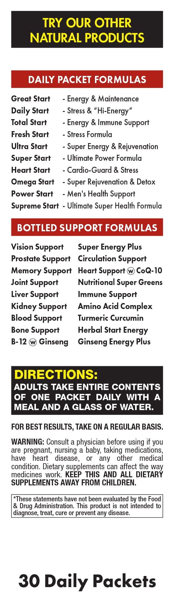 Fresh Start Daily Start All-in-One Vitamin Pack Energy & Focus - 30 Packets - image 3