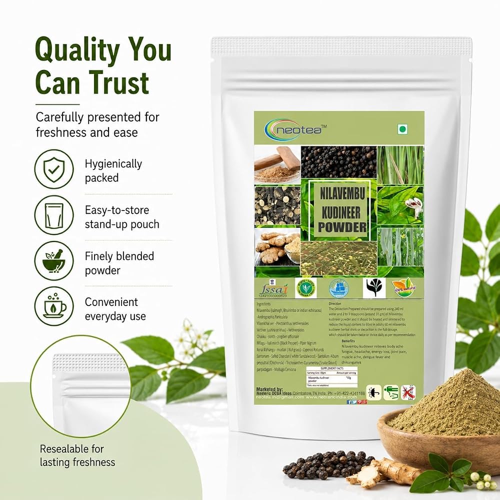 neotea Nilavembu Kudineer Powder Andrographis Herbal Mix - 300g - image 6