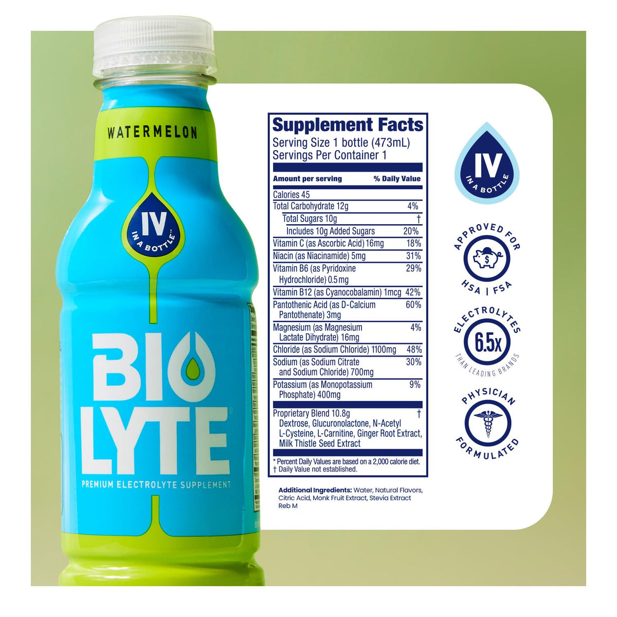 BIOLYTE Rehydration Drink - Electrolyte and Fluid Replacement