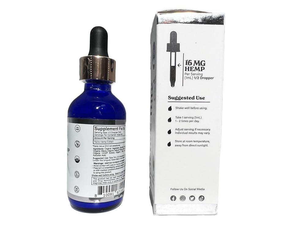 Science-Rite Nano Water-Soluble Hemp Drops Mint - 2 Fl Oz - image 3