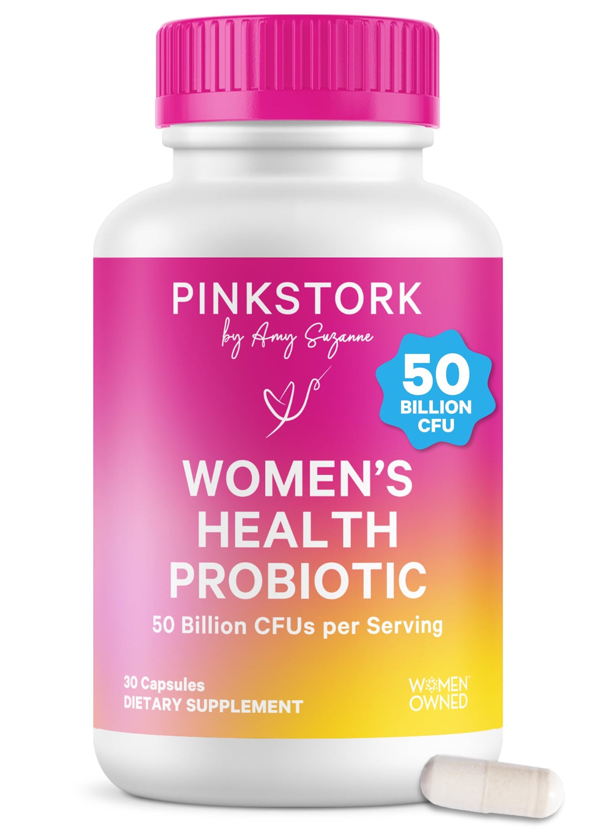 Pink Stork Women's Probiotic 50 Billion CFU - 30 Capsules