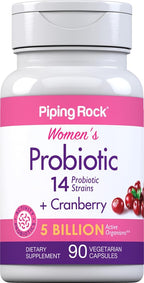 Piping Rock Probiotic with Cranberry for Women - 90 Capsules