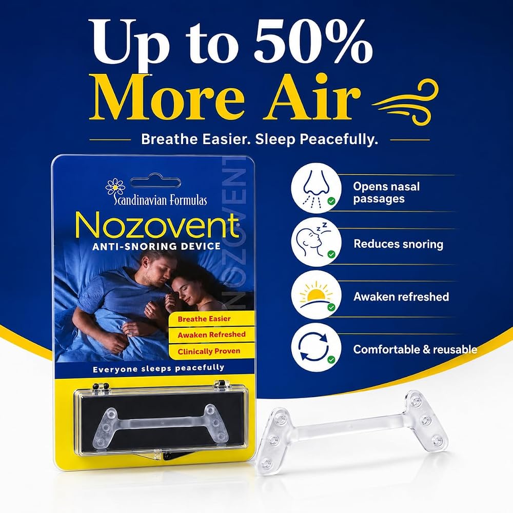 Scandinavian Formulas Nozovent Anti-Snoring Nasal Dilator - 1 Device - image 3