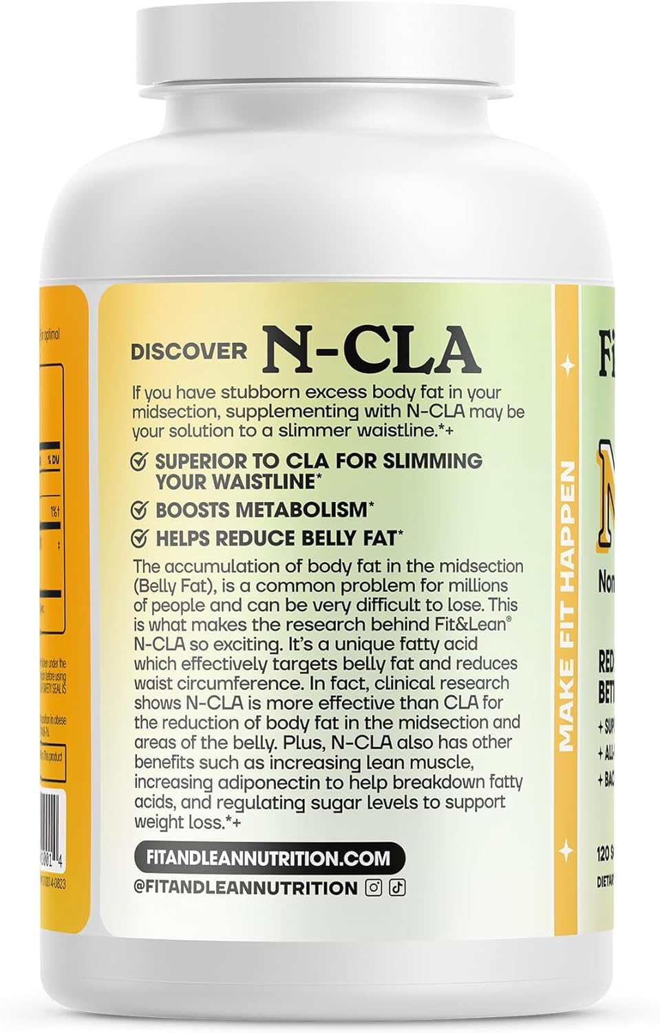 Fit & Lean N-CLA Weight Loss Supplement - 120 Capsules - image 2