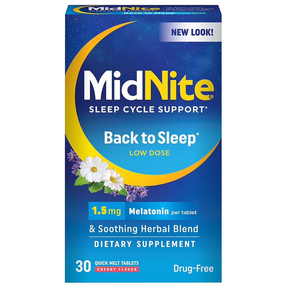MidNite Time Release 6mg & 1.5mg Melatonin Sleep Aid Bundle - 60 Tablets - image 5