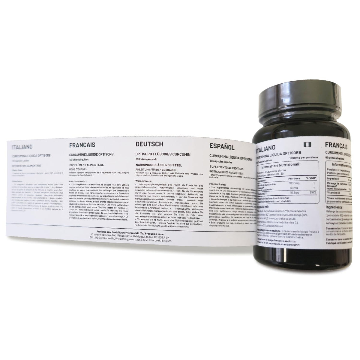 PH PROWISE Optisorb Liquid Curcumin with Vitamin D3 - 60 Liqcaps - image 5