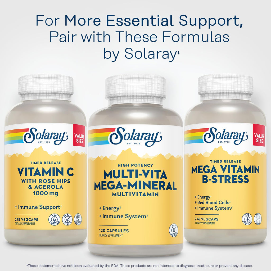SOLARAY Multi-Vita Mega-Mineral Multivitamin - 120 Capsules - image 6