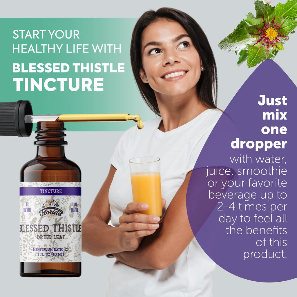 Florida Herbs Blessed Thistle Organic Extract - 2 oz - image 2