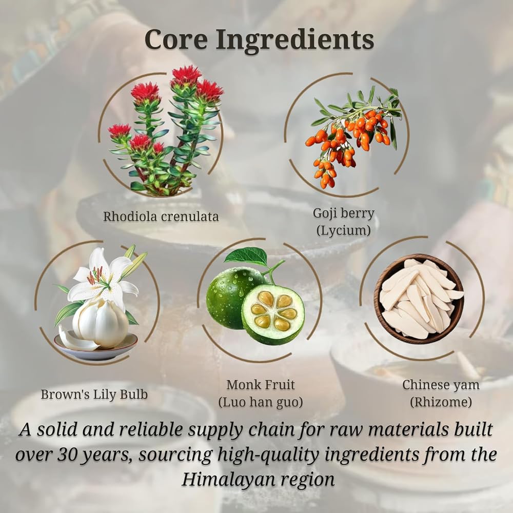 Generic Rhodiola and Goji Berry Daily Supplement Energy Support - 90 Capsules - image 3