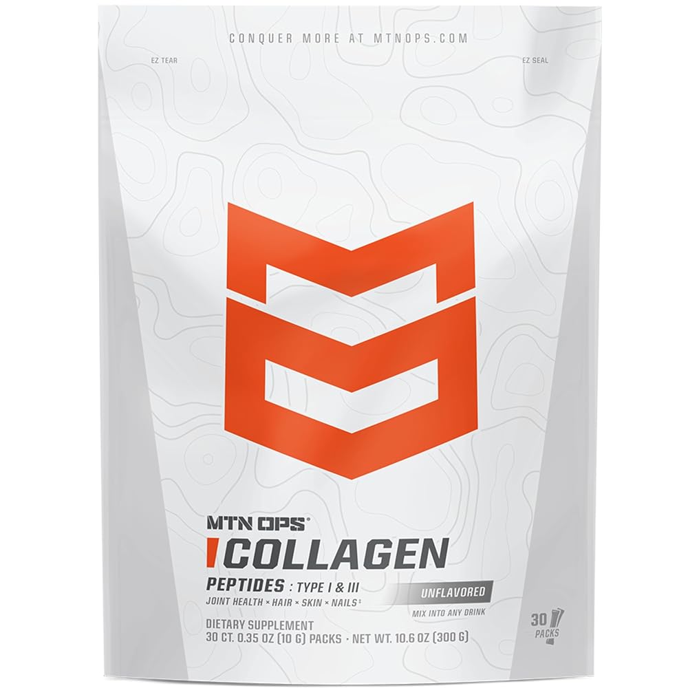 MTN OPS Collagen Peptides Stick Packs Unflavored - 20 Ounce