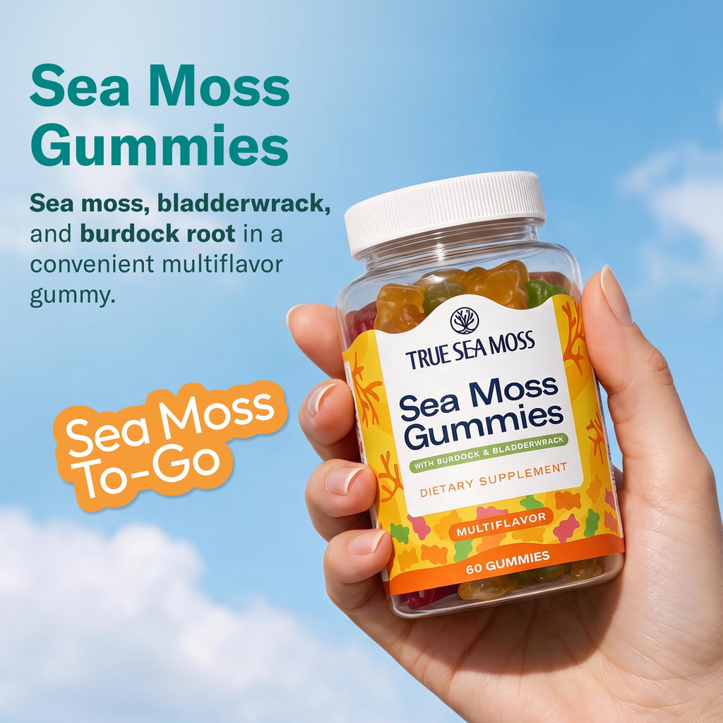 TrueSeaMoss Irish Sea Moss Gummies with Burdock Root - 60 Gummies - image 2