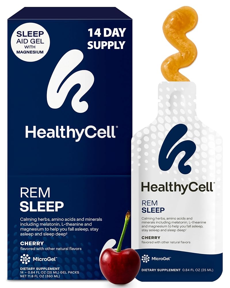 HealthyCell REM Sleep Aid Liquid Gel Supplement - 14 Gel Packs