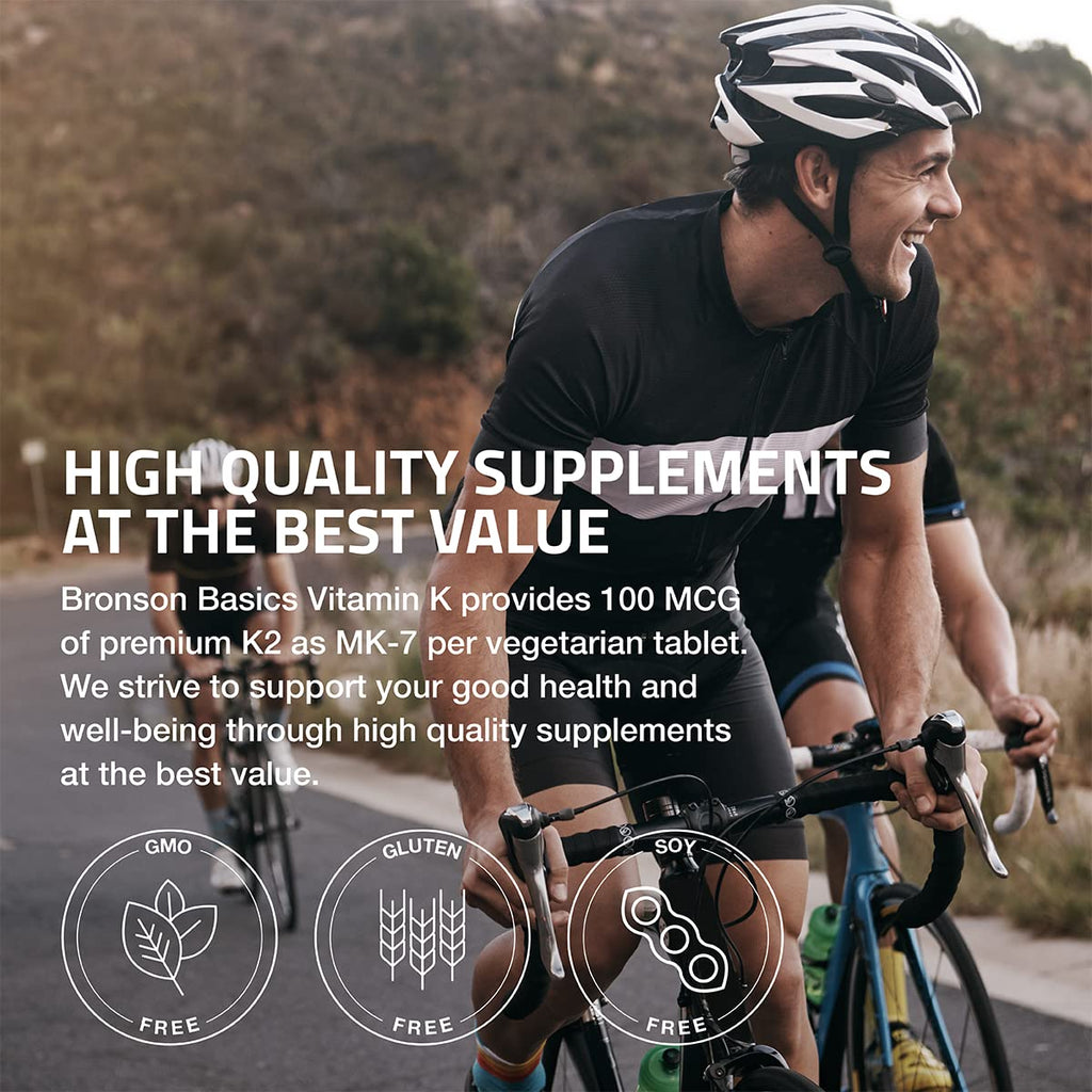 Bronson Bronson Basics Flavored Vitamin K2 Tablets Support Strong