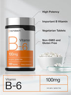 Horbäach Vitamin B6 100mg - 120 Tablets - image 4