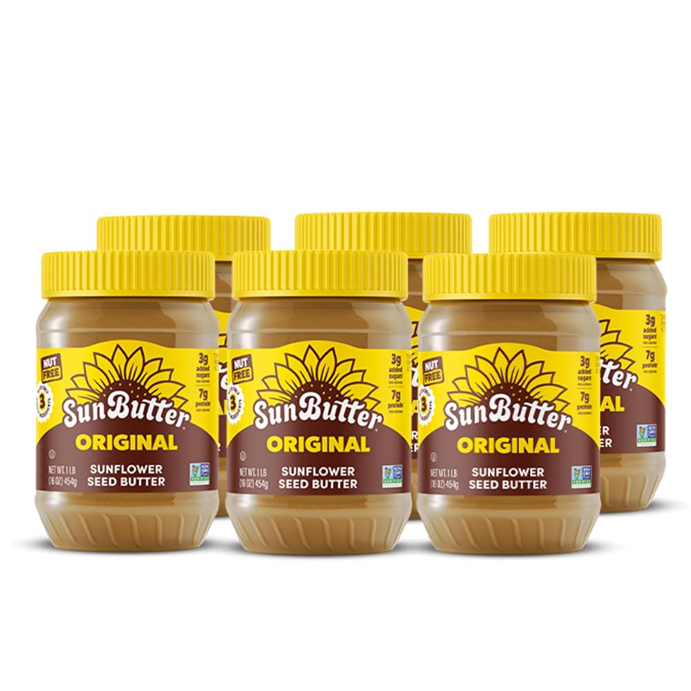 SunButter Original Sunflower Seed Butter Nut-Free Spread - 6 x 16 oz