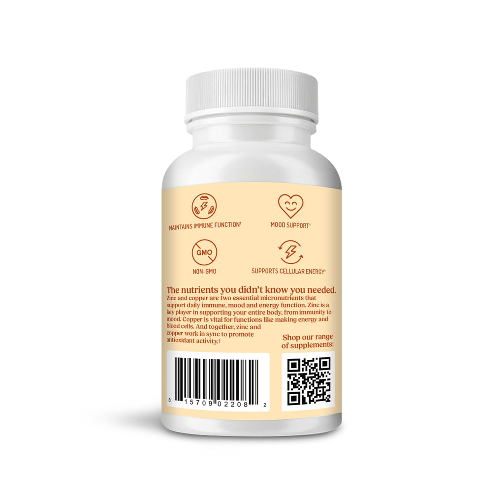 Bulletproof Zinc with Copper Capsules for Immunity and Mood - 60 Count - image 3