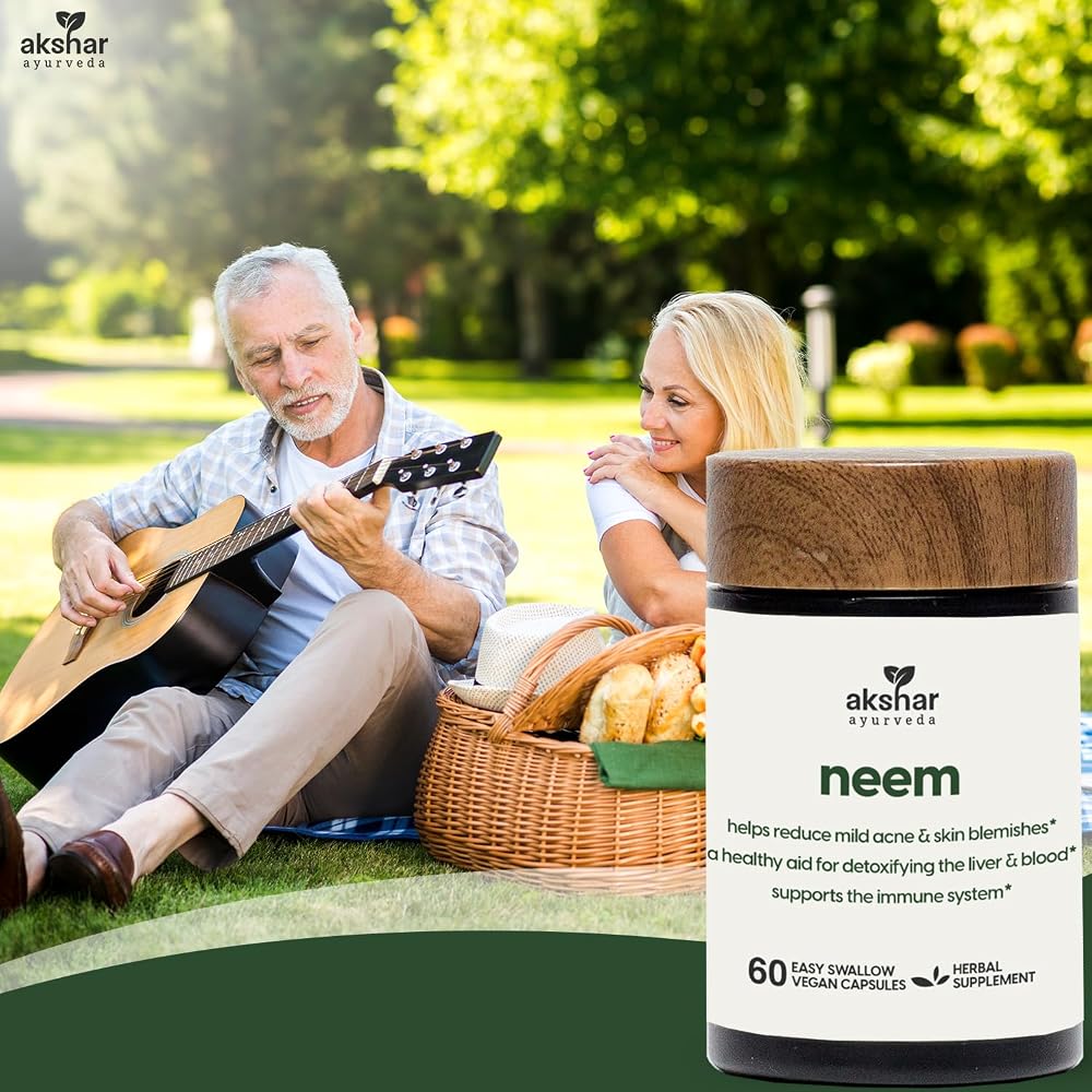 AKSHAR Ayurveda Neem Capsules, Extract & Leaf Powder - 60 Count - image 7