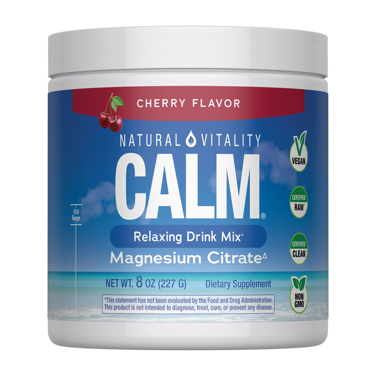 Natural Vitality Calm Magnesium Powder Cherry - 8 oz