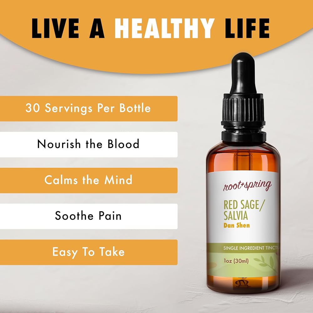 root + spring Red Sage Salvia Liquid Concentrate with Dropper