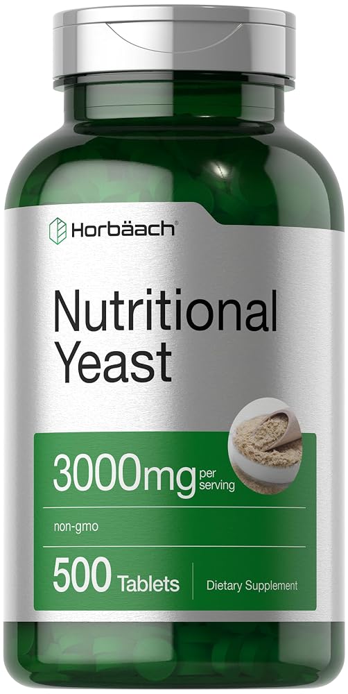Horbäach Nutritional Yeast Tablets 3000mg - 500 Count