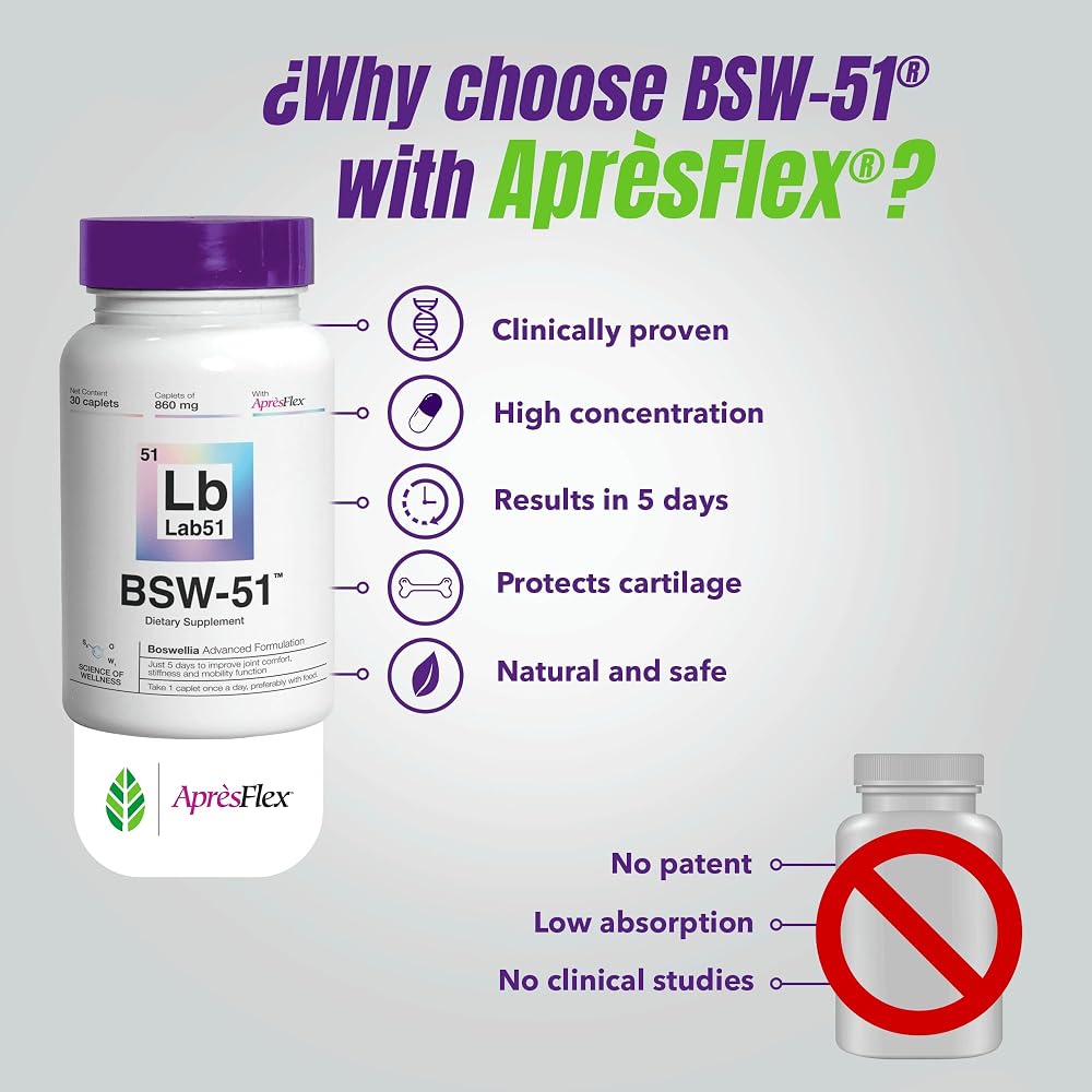 Lab51 Boswellia Serrata Joint Support with Hyaluronic Acid - 30 Capsules - image 6