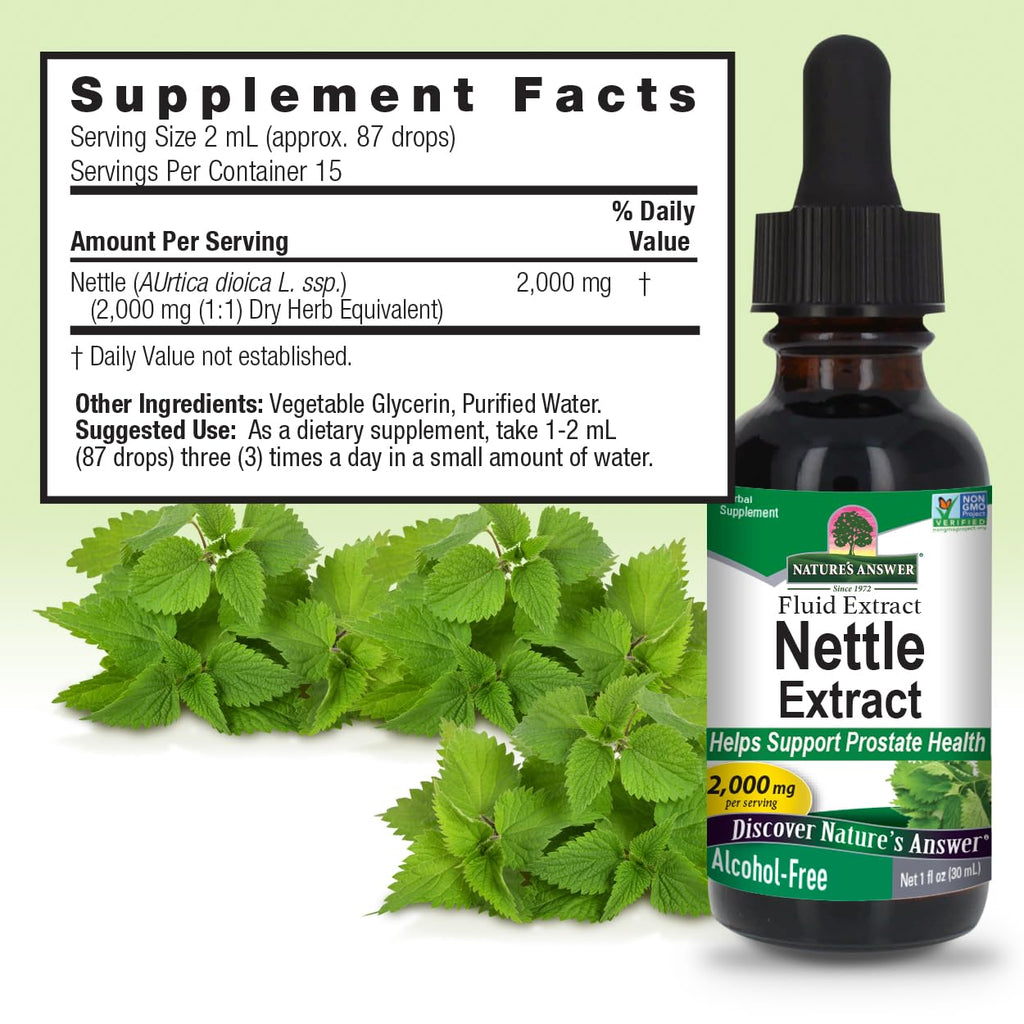Nature's Answer Nettle Leaf Herbal Extract - 1 Fl Oz - image 3
