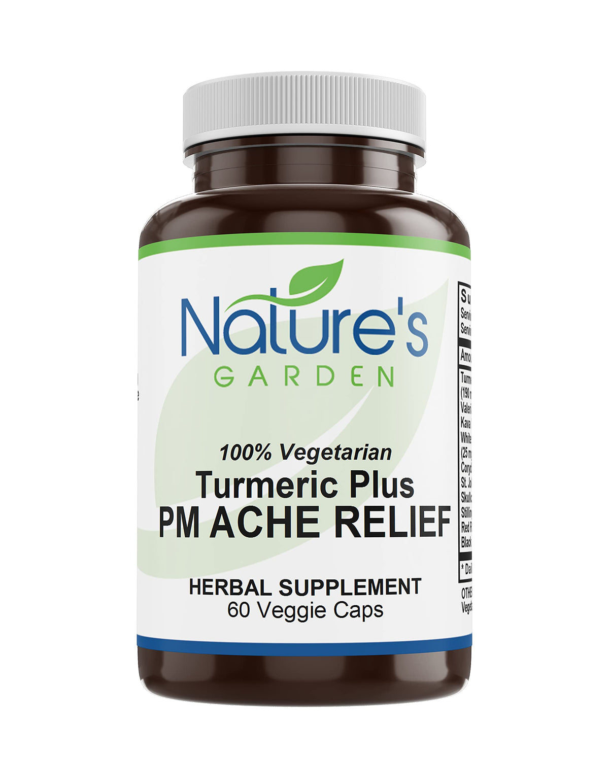 Nature's Garden Essentials Turmeric Plus PM Ache Relief - 60 Vegetarian Capsules