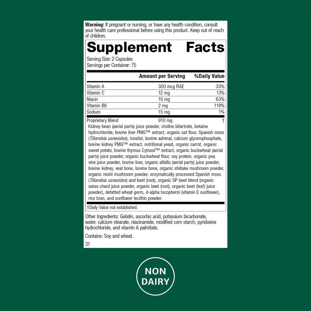 Standard Process Albaplex Kidney & Liver Supplement - 150 Capsules - image 2