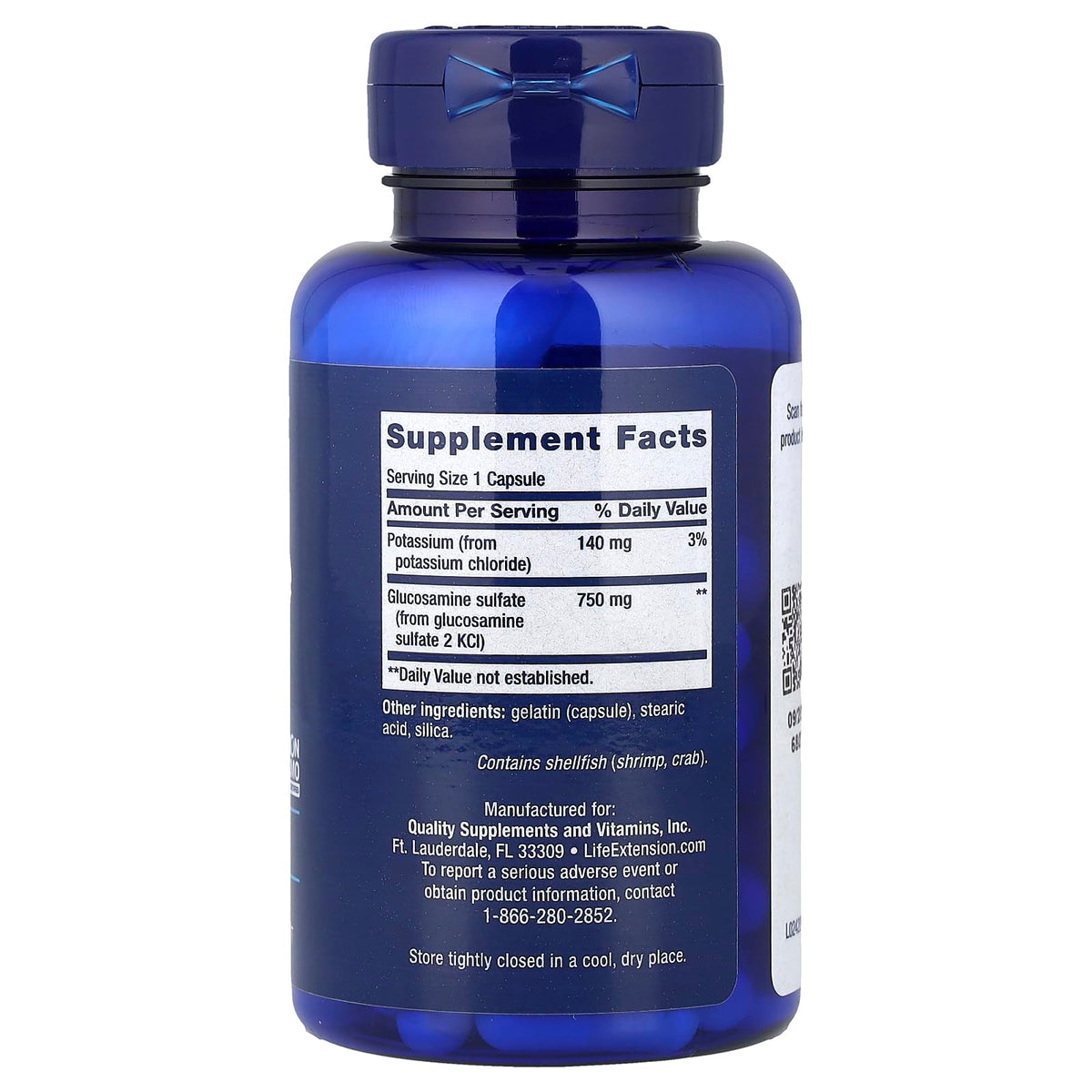 Life Extension Glucosamine Sulfate 750 mg Knee & Joint - 60 Capsules - image 2