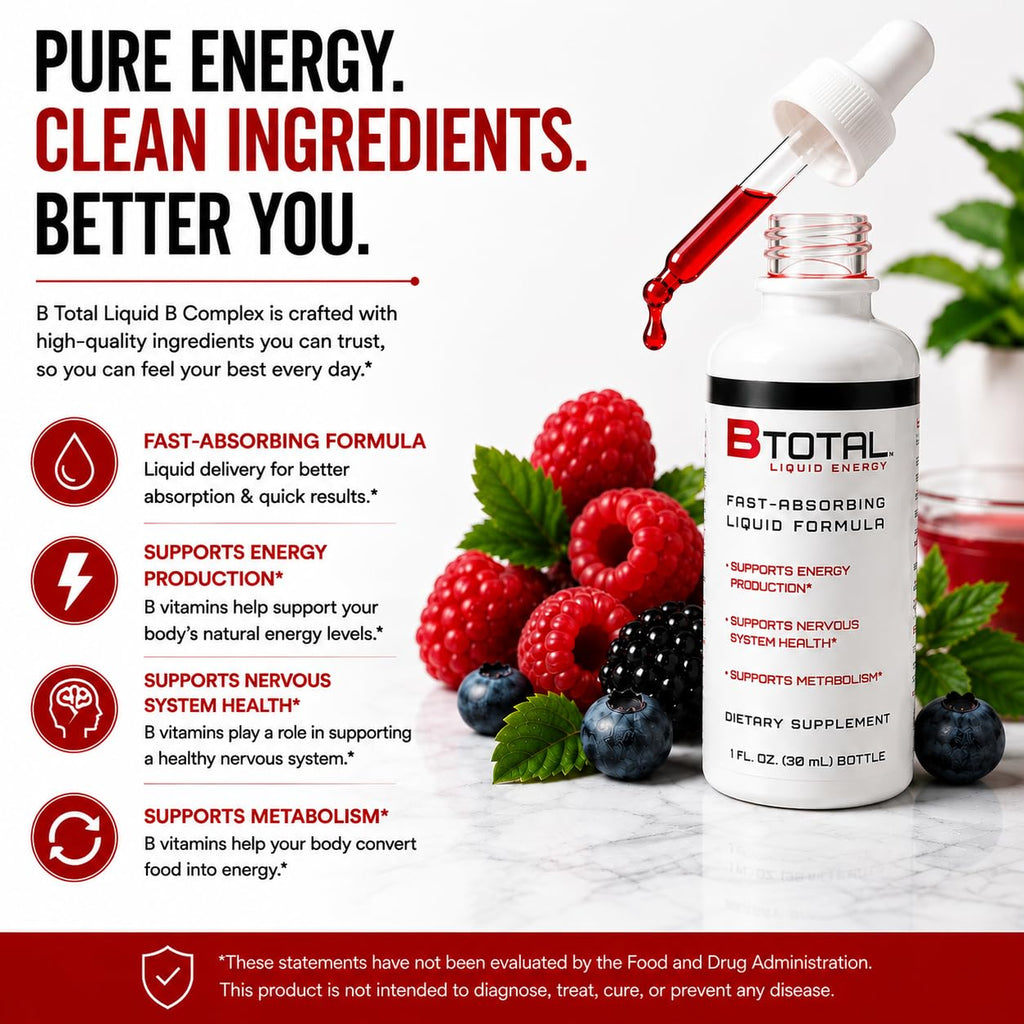 B Total Sublingual Vitamin B Complex Liquid Drops Berry - 2 fl oz - image 2