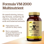 Solgar VM-2000 Multinutrient Multivitamin with Zinc - 180 Tablets - image 3