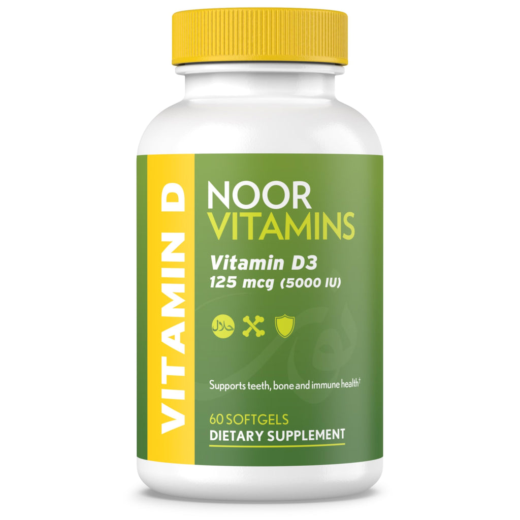 Noor Vitamins Vitamin D3 5000 IU - 60 Softgels