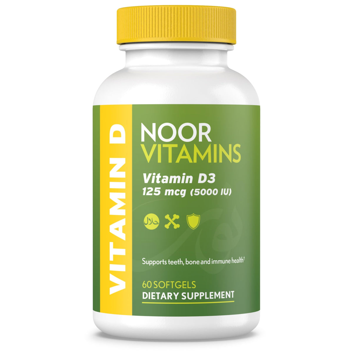 Noor Vitamins Vitamin D3 5000 IU - 60 Softgels