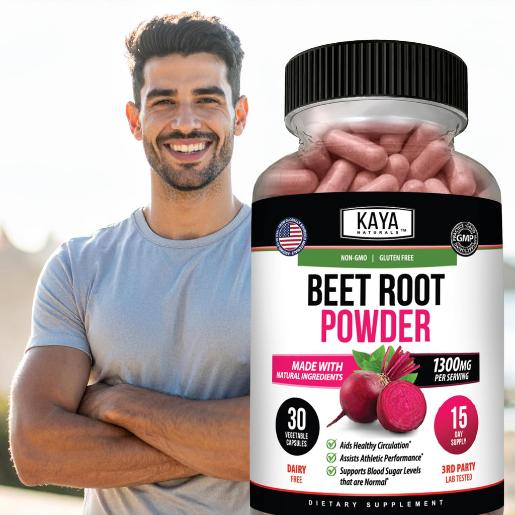 Kaya Naturals Beet Root Powder 1300 mg - 30 Capsules - image 7