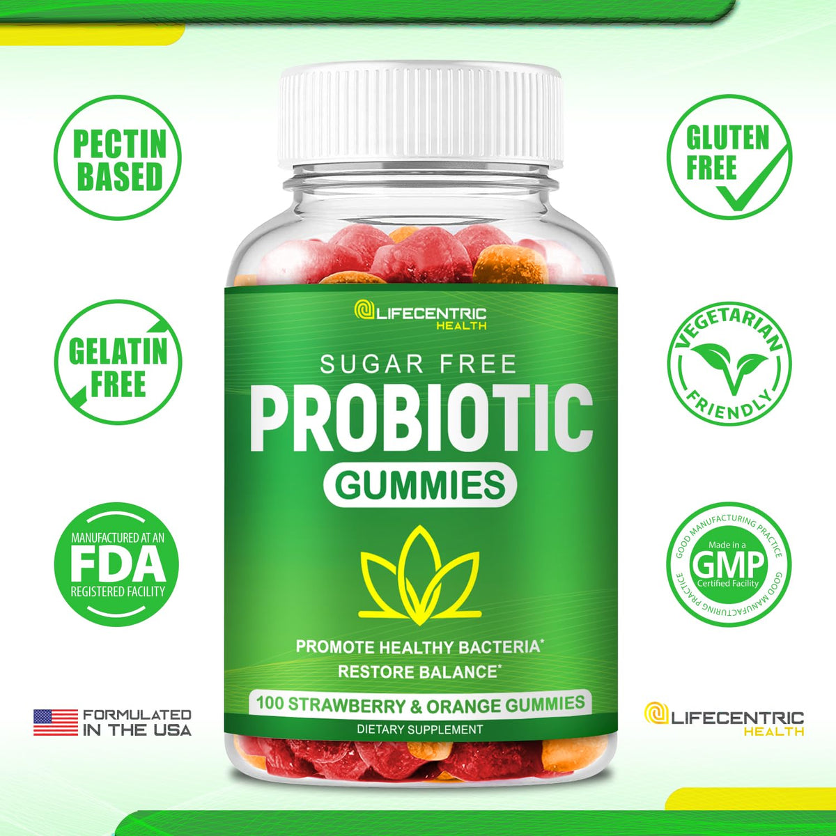 LifeCentric Health Probiotic Gummies 5 Billion CFU - 100 Count - image 5