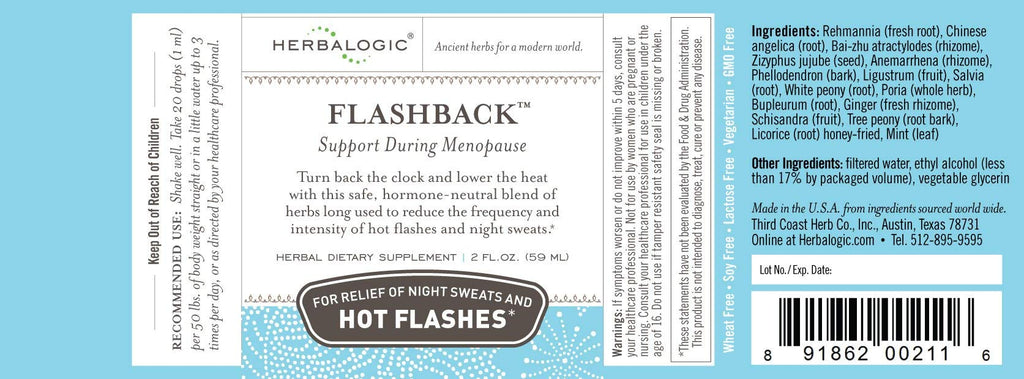Herbalogic Flashback Liquid Herb Drops for Hot Flashes - 2 Fl. Oz. - image 2