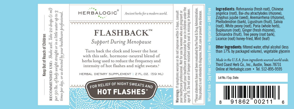 Herbalogic Flashback Liquid Herb Drops for Hot Flashes - 2 Fl. Oz. - image 2