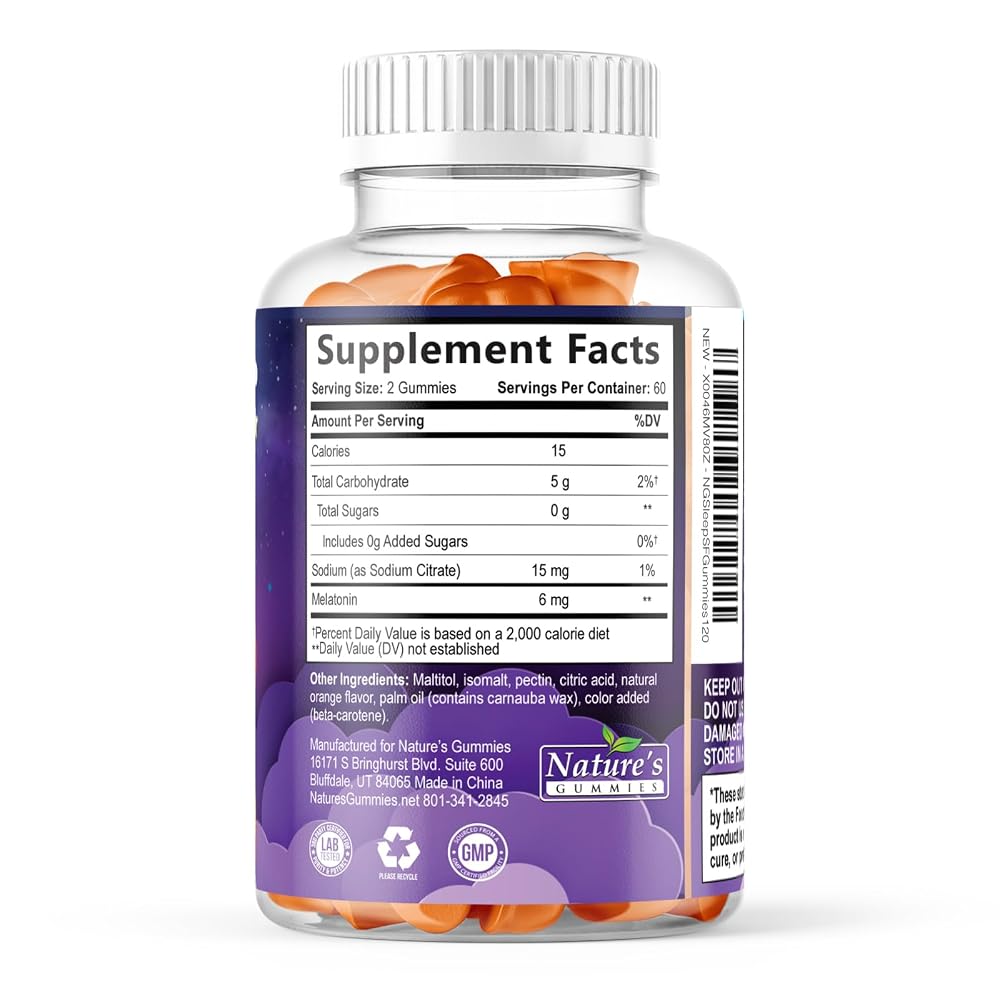 Nature's Gummies Sleep Gummies 6mg Melatonin - 120 Gummies - image 9