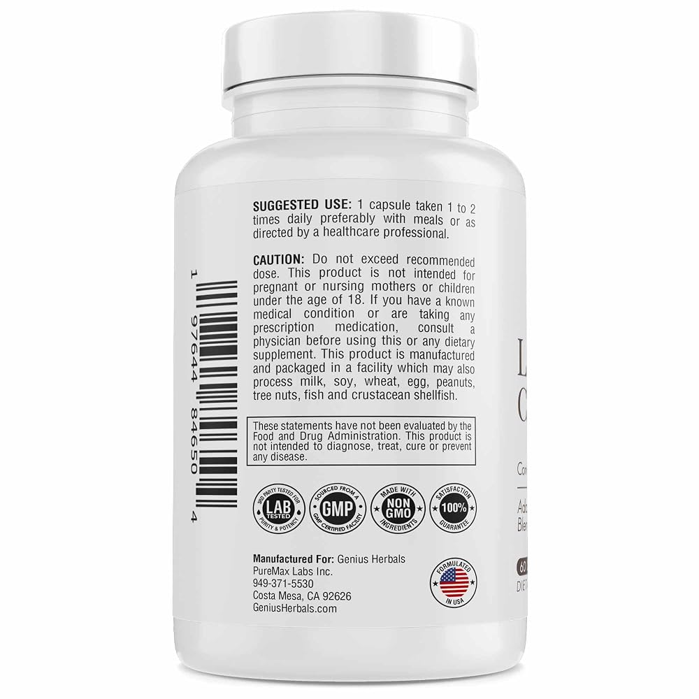 GENIUS HERBALS Lion's Mane Complex 700mg Brain Support - 60 Capsules - image 3