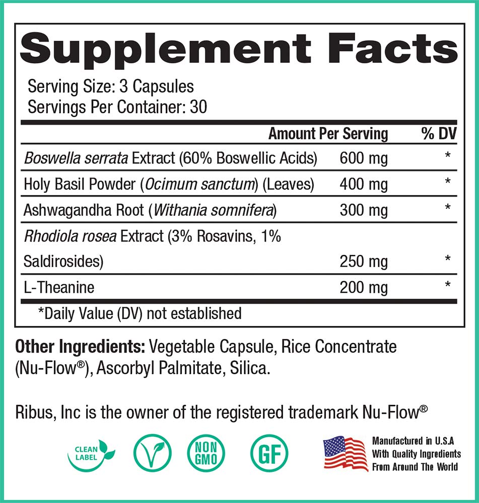 Peak Pure & Natural Adrenal Support Supplement - 90 Capsules - image 3