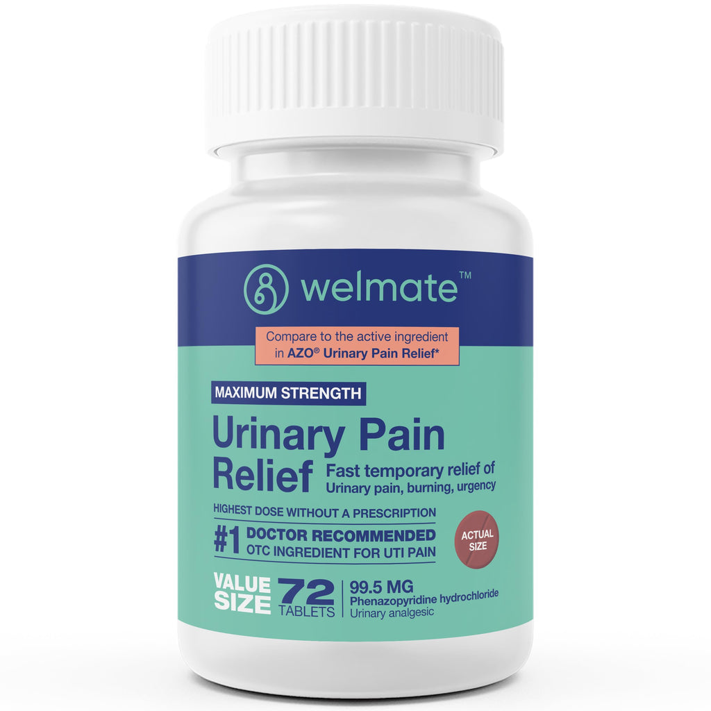 WELMATE Maximum Strength Urinary Pain Relief UTI Medicine for Women