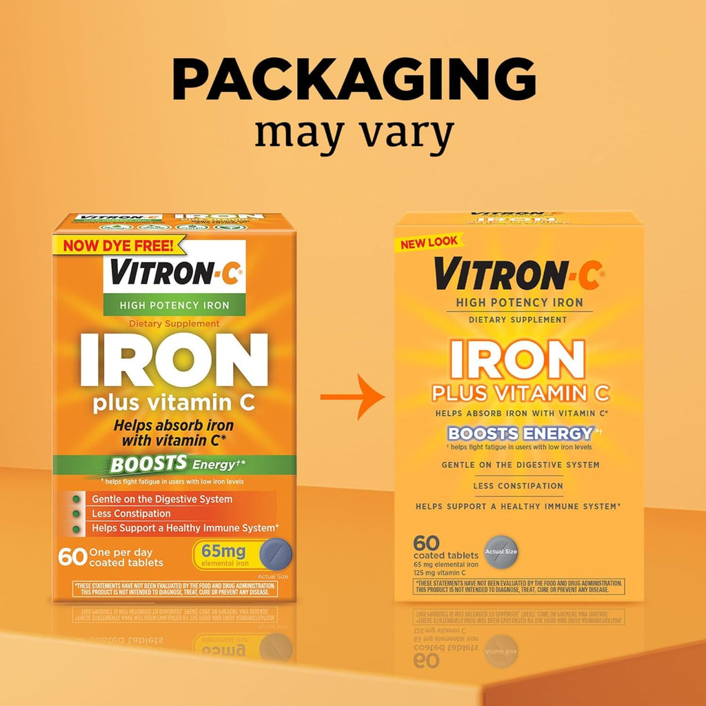 Vitron-C High Potency Iron Supplement Tablets - 120 Count - image 2