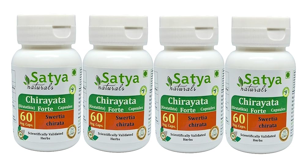 Satya Naturals Chirayata Forte Capsules 500 mg. 60 Veg. Capsule