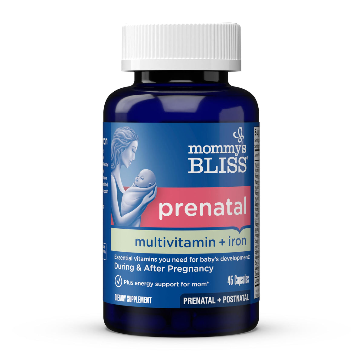 Mommy's Bliss Prenatal Multivitamin with Iron & Folic Acid - 45 Capsules